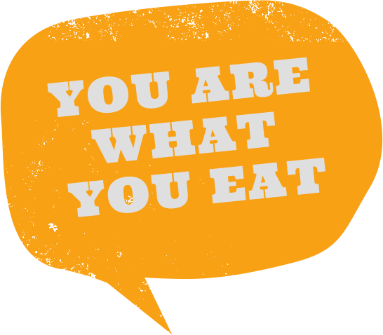You are what you eat.